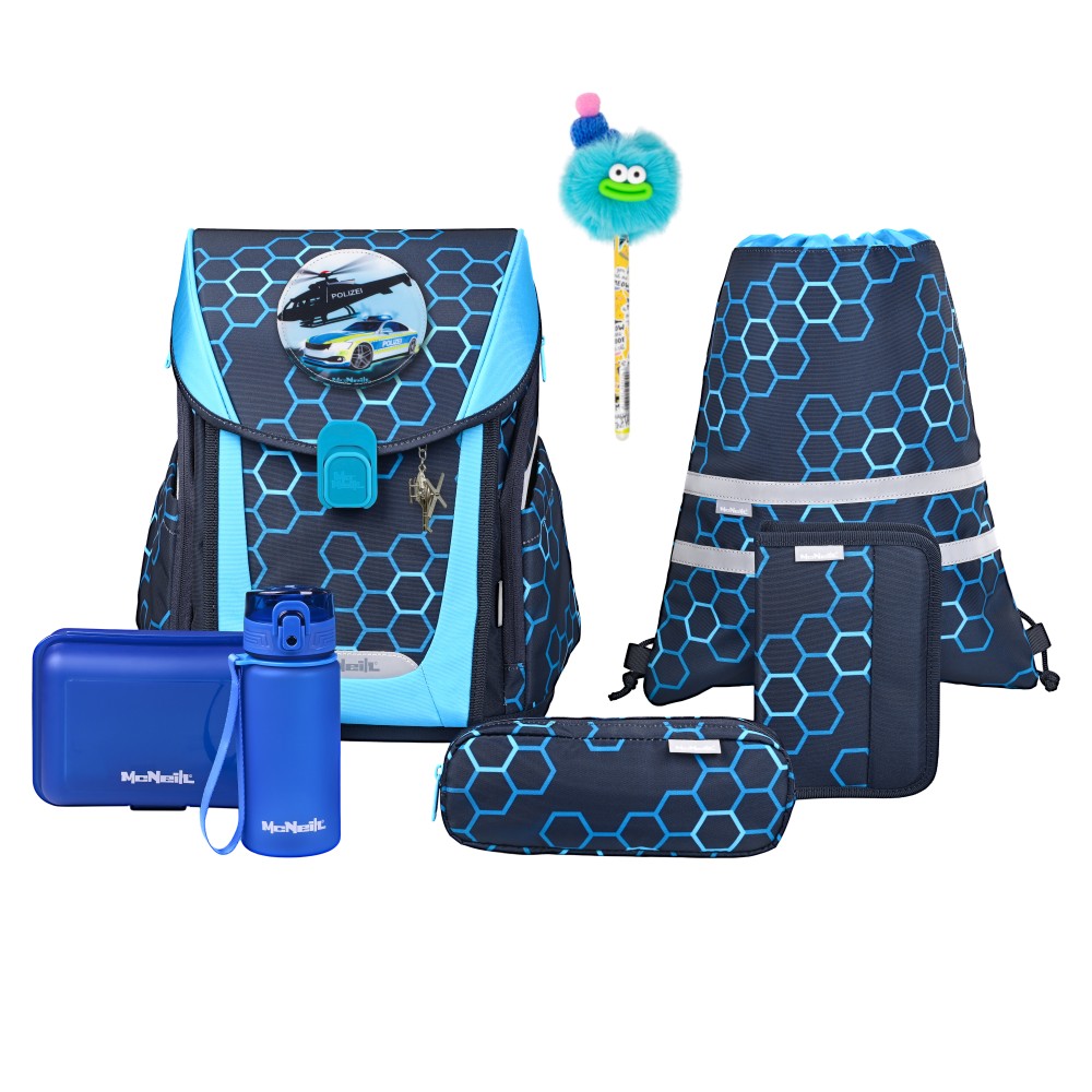 McNeill Schulranzen Primo Xagon 9tlg + Gratisartikel